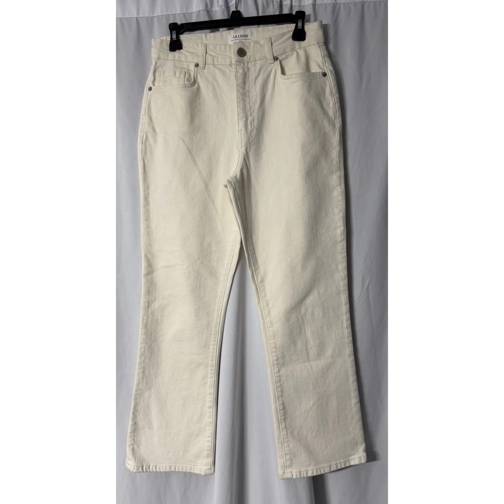 La Ligne Womens Stretch Off White Designer Jeans Denim Size 29 EUC